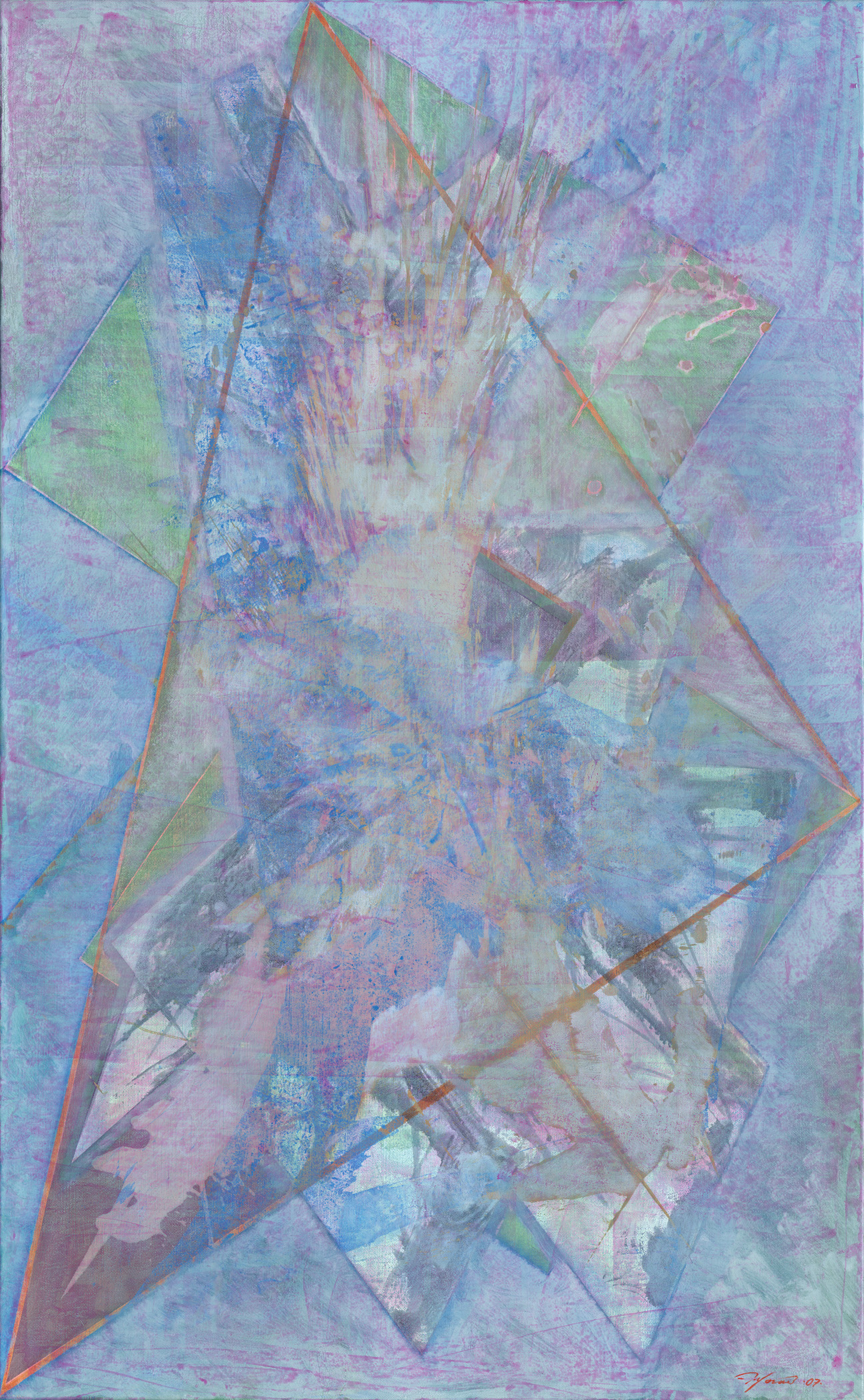 Triangulation Series #25--oil on linen, 60 x 37 inches, 2009