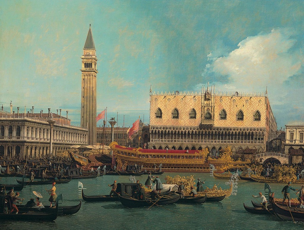 Saludo al Palacio Ducal por el vedutista símbolo de Venecia Antonio Canaletto 1697-1768,