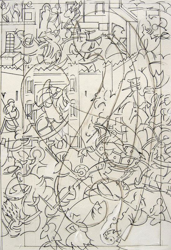 Ricardo F. Morín
Persa Uno
48 x 71 cm
Grafito, sanguina y tinta sumi sobre papel de acuarela
2003